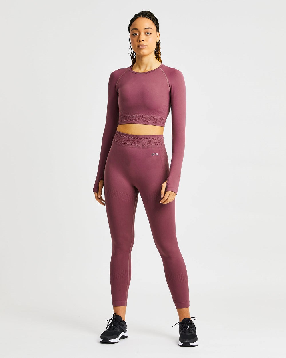 AYBL Elevate Seamless Long Sleeve Crop Top Obchody - Tricko Damske